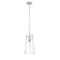 Z-Lite Kira Pendant, 1-Light, 6.5 In.W x 13 In.H, Brushed Nickel/Clear 7508P-ROD-BN - alternate 7